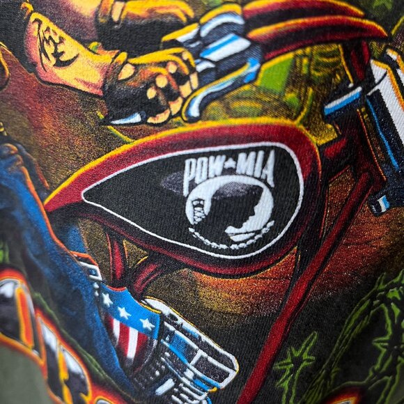 Vietnam Vets T Shirt Vintage Y2K Large L Adult Brown Graphic Tee - Picture 6 of 14